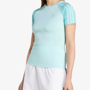 adidas adicolor 3 stripes raglan slim tee blue jd0833 1