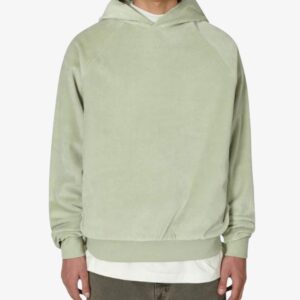 ADIDAS Basketball Velour Hoodie Halo Green