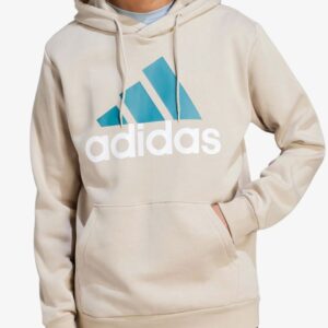 adidas big logo fl hoodie beige blue ij8942 1