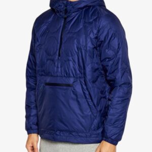 adidas down quilt half zip jacket blue h13589 1 1
