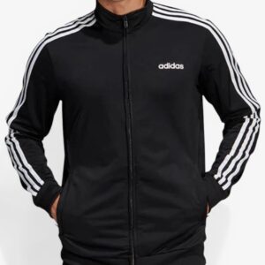 adidas essentials 3 stripes tricot jacket black dq3070 1 1
