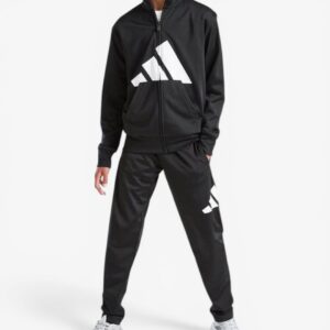adidas essentials climacool tracksuit black white je1399 1 1
