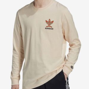 ADIDAS Graphic Fun Long Sleeve Tee Beige