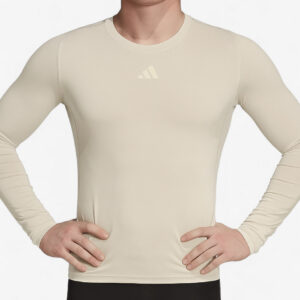adidas tech fit training top beige je4579 1 1