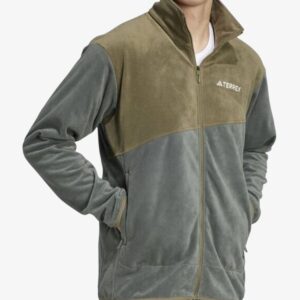 adidas terrex multi full zip fleece greygreen jc9615 1
