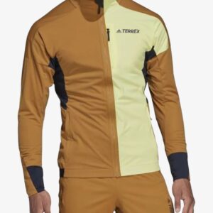 adidas terrex xperior cross country ski soft shell jacket brown gv1375 1