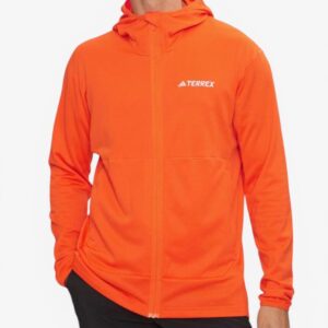 adidas terrex xperior light fleece jacket orange iq3720 1 1