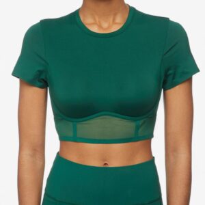 ADIDAS x Ivy Park Corset Croped Tee Green