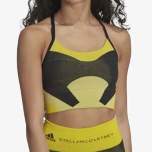 adidas x stella mccartney truestrength yoga knit bra yellow green hi4755 1 1