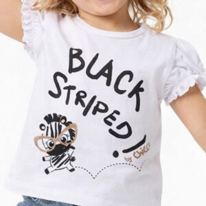 CHICCO Girls Knitted Tee White Printed