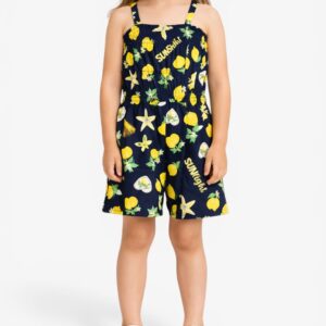 CHICCO Girls Short Dungarees Blue Printed