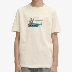 jack jones j rskull nature tee ss crew neck sn jnr white 12284128 antique white 1