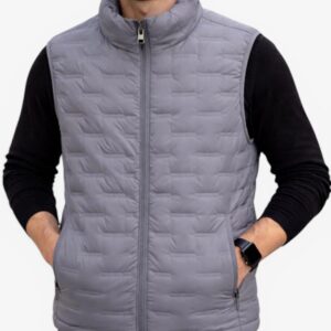 jack jones quilted sleeveless vest grey 12271493 castelrock 1 1