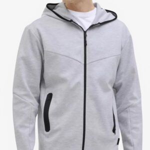 jack jones sweat zip hoodie grey 12260150 lightmelange 1 1
