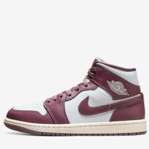 NIKE Air Jordan 1 Mid Shoes Mauve/White