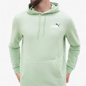 puma essentials 2 color logo hoodie green 680990 95 1 1