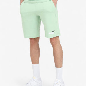 puma essentials 2 color logo shorts green 586766 95 1 1