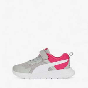 puma evolve run mesh alternative closure shoes grey pink jr 386239 08 1 1