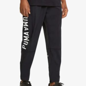 puma logo woven mens training joggers black 521541 01 1