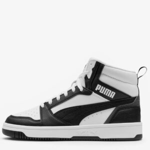 puma rebound v6 mid sneakers white black 393831 01 1