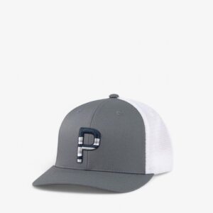 PUMA Sundown Trucker Snapback P Cap Grey/White