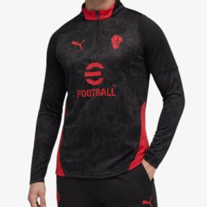 puma x ac milan 25 26 training quarter zip top black red 782363 04 1