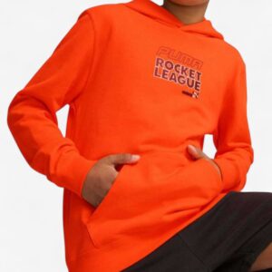 puma x rocket league relaxed fit hoodie orange 627963 19 1 1