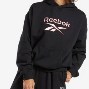 REEBOK Archive Classics Big Logo Fleece Hoodie Black
