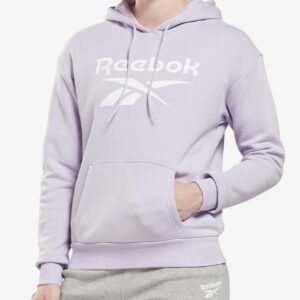 REEBOK Identity Big Logo Fleece Hoodie Purple