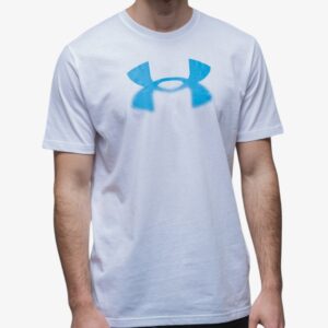 under armour reflective big logo ss tee white blue 1390207 100 1