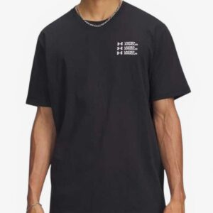 under armour triple stack left chest logo tee black 6004173 001 1 1
